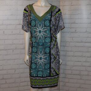 💙💚 London Times Dress · Blue & Green · Size 6